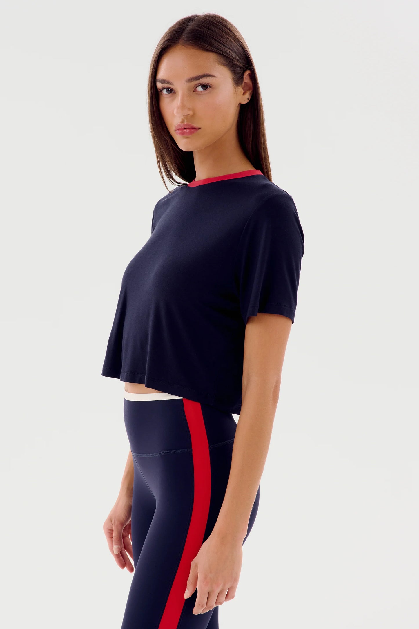 DJUNA CROP RINGER NAVY