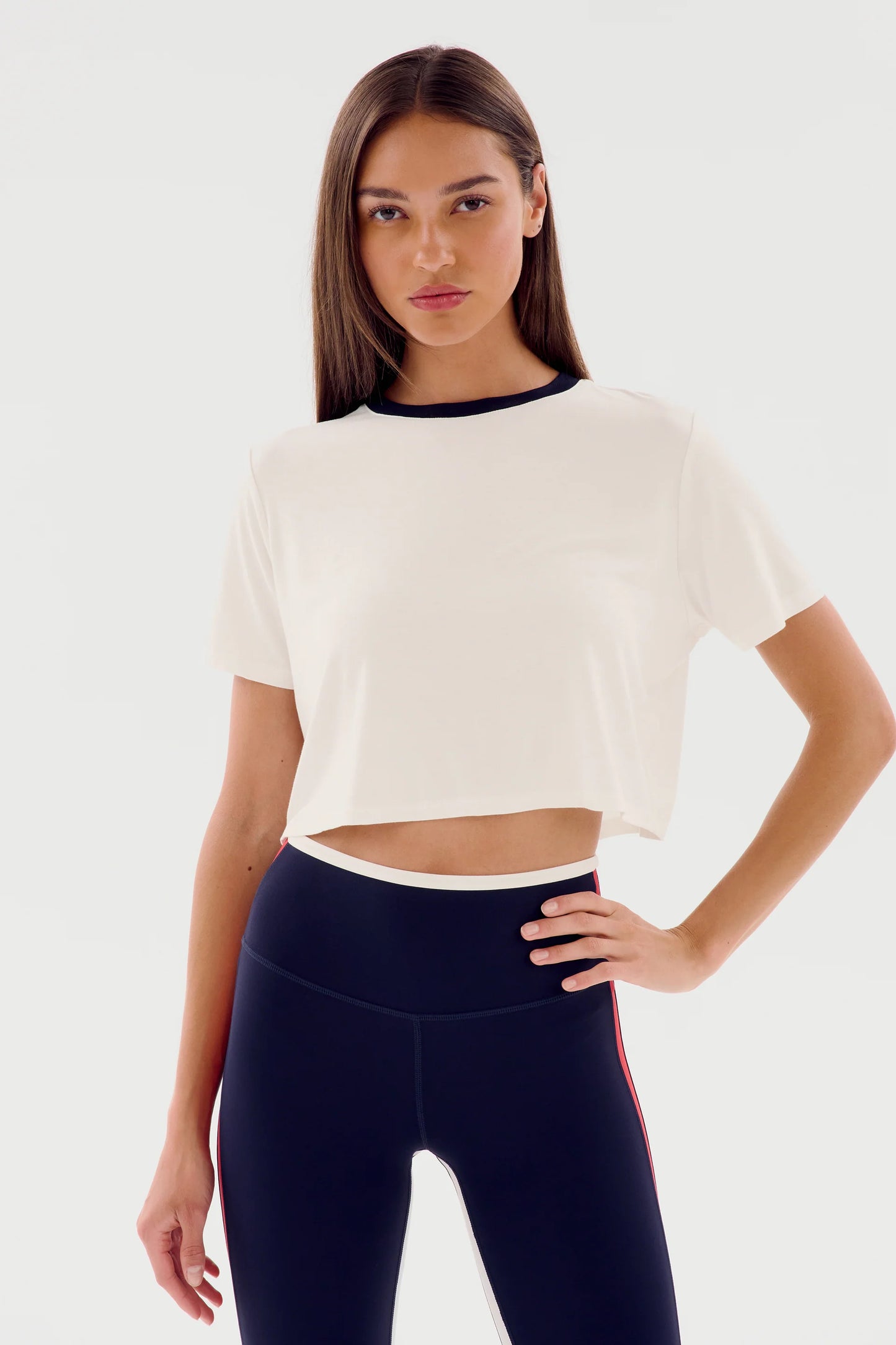 DJUNA CROP RINGER WHITE