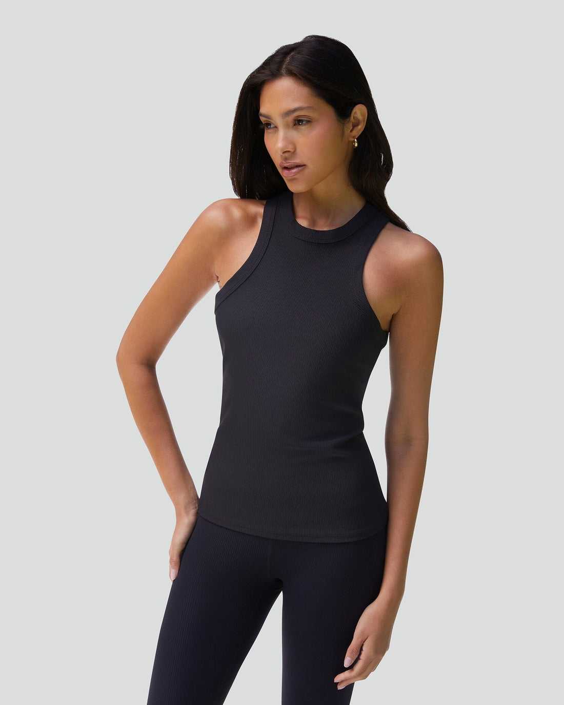 RIBBED TANK BLACK