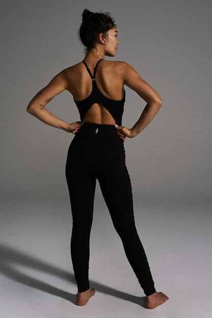 BLACK BALANCE ONESIE