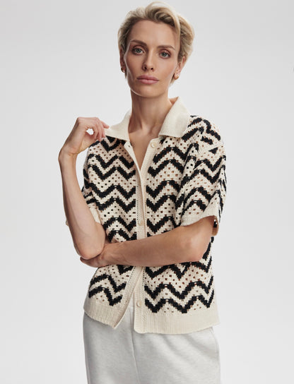 CROCHET POLO SHIRT