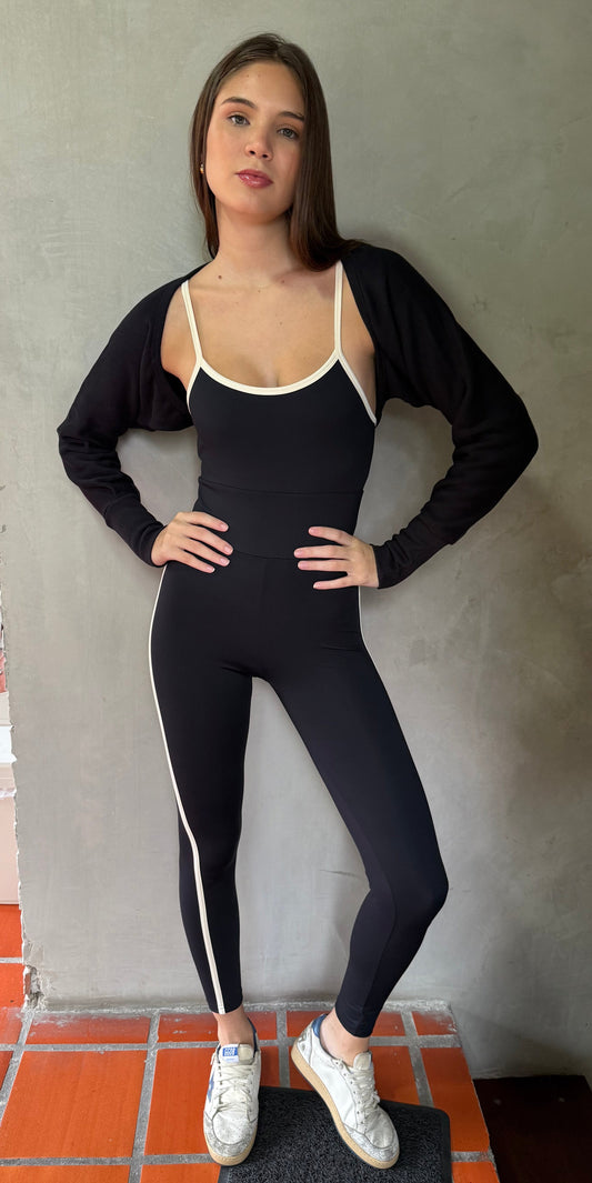 BLACK SHELL ONESIE