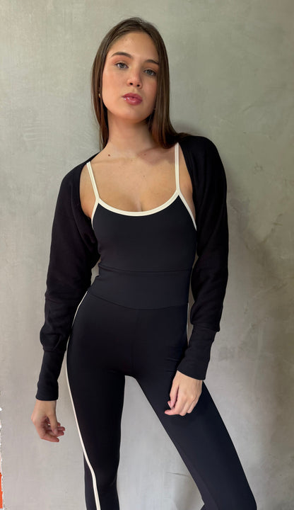 BLACK SHELL ONESIE
