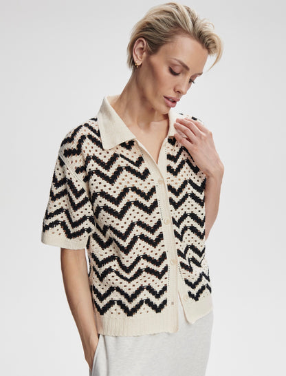 CROCHET POLO SHIRT