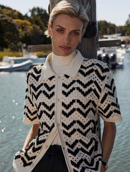 CROCHET POLO SHIRT