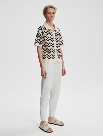 CROCHET POLO SHIRT