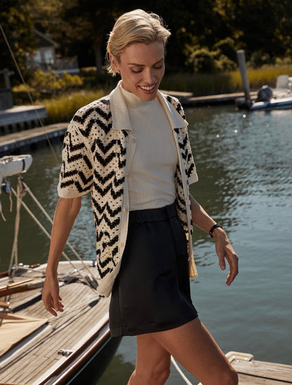 CROCHET POLO SHIRT