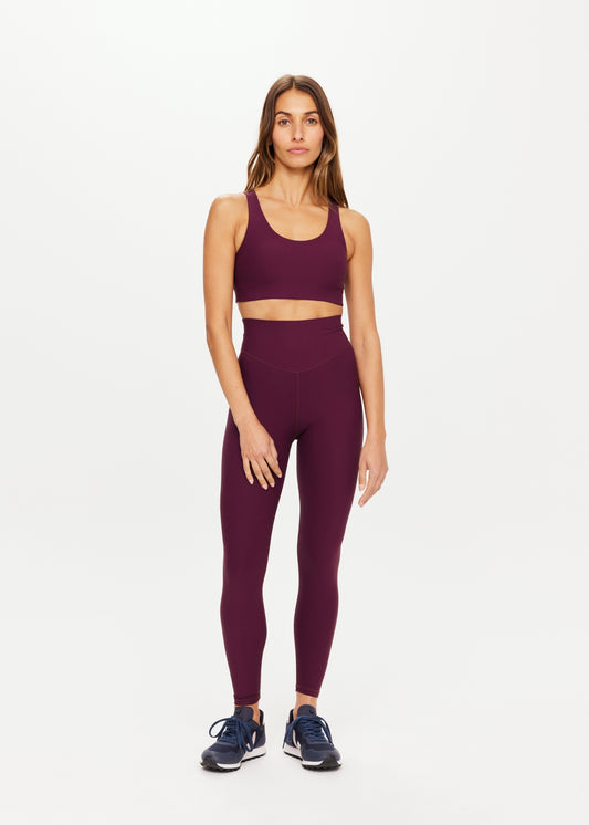 PEACHED HIGH MIDI PANT PURPLE