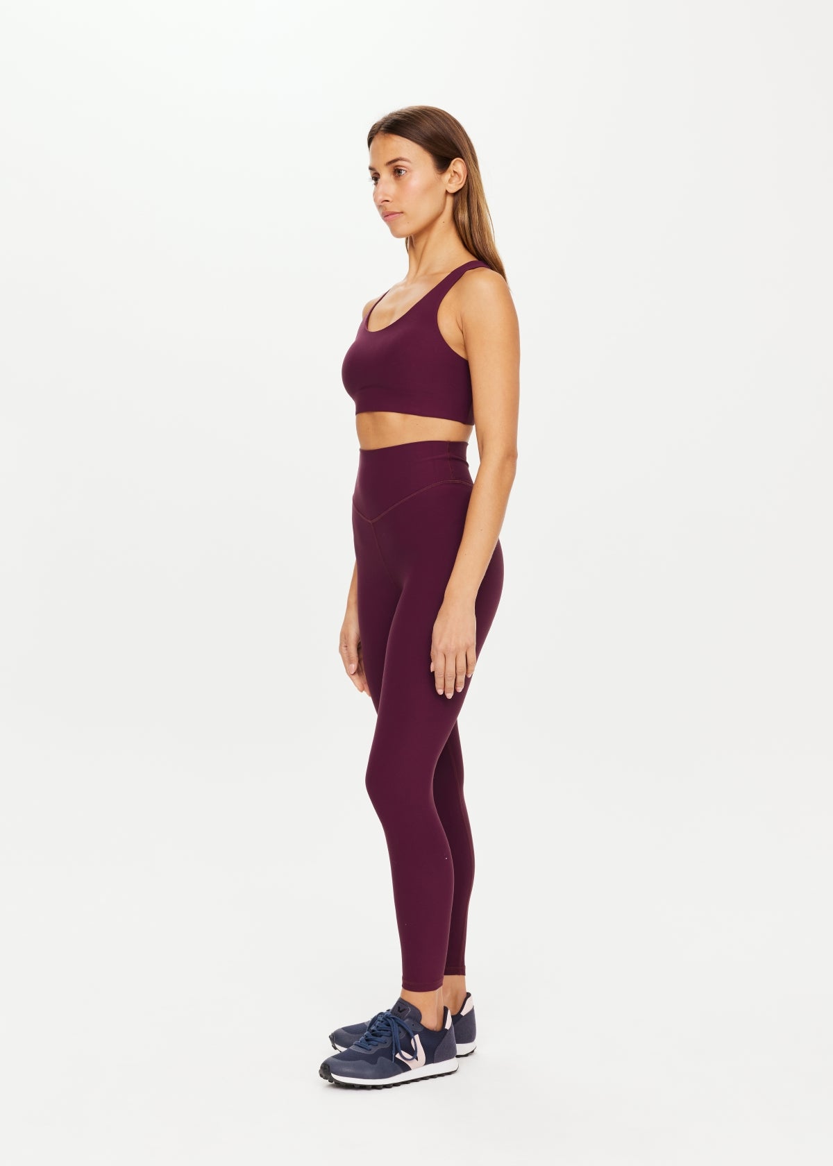 PEACHED HIGH MIDI PANT PURPLE