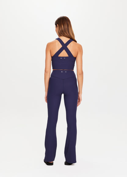 RIBBED FLORENCE FLARE NAVY