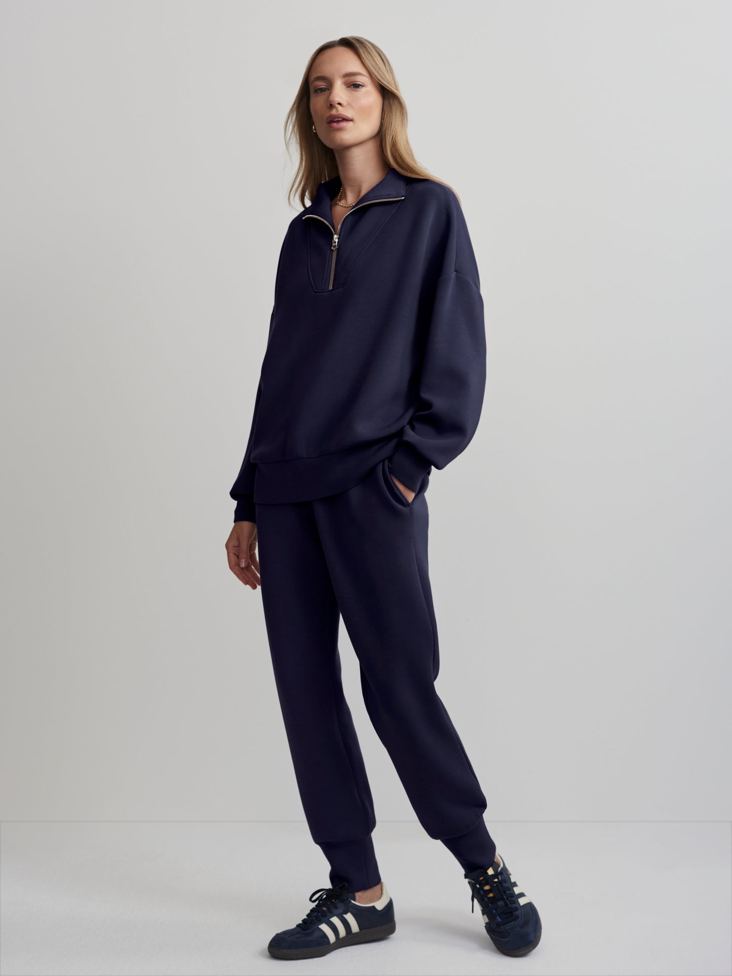 HAWLEY HALF-ZIP SWEAT BLUE NIGHT