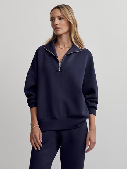 HAWLEY HALF-ZIP SWEAT BLUE NIGHT