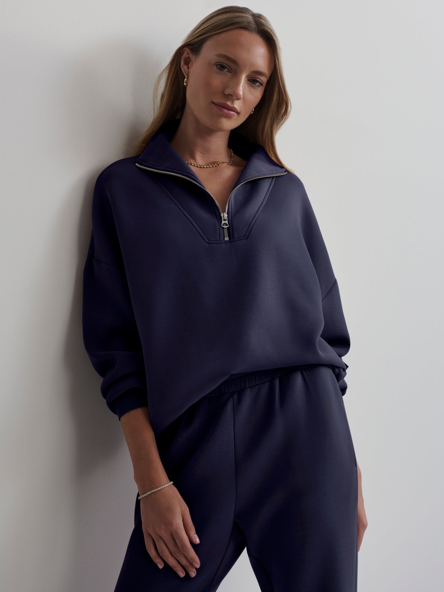 HAWLEY HALF-ZIP SWEAT BLUE NIGHT