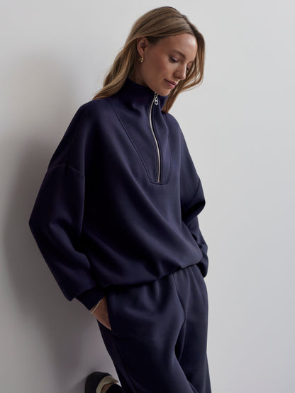 HAWLEY HALF-ZIP SWEAT BLUE NIGHT