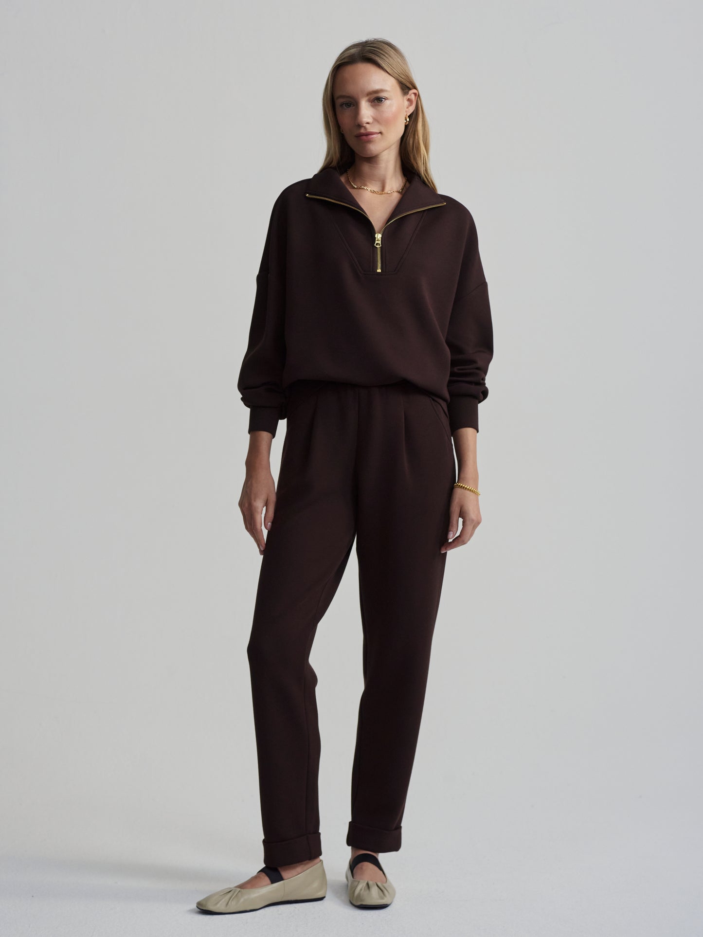 HAWLEY HALF-ZIP SWEAT COFFEE BEAN